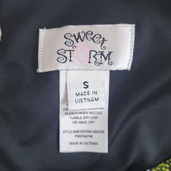 Sweet Storm midi dress multi pattern chevron print Women's Size S - Picture 8 of 12